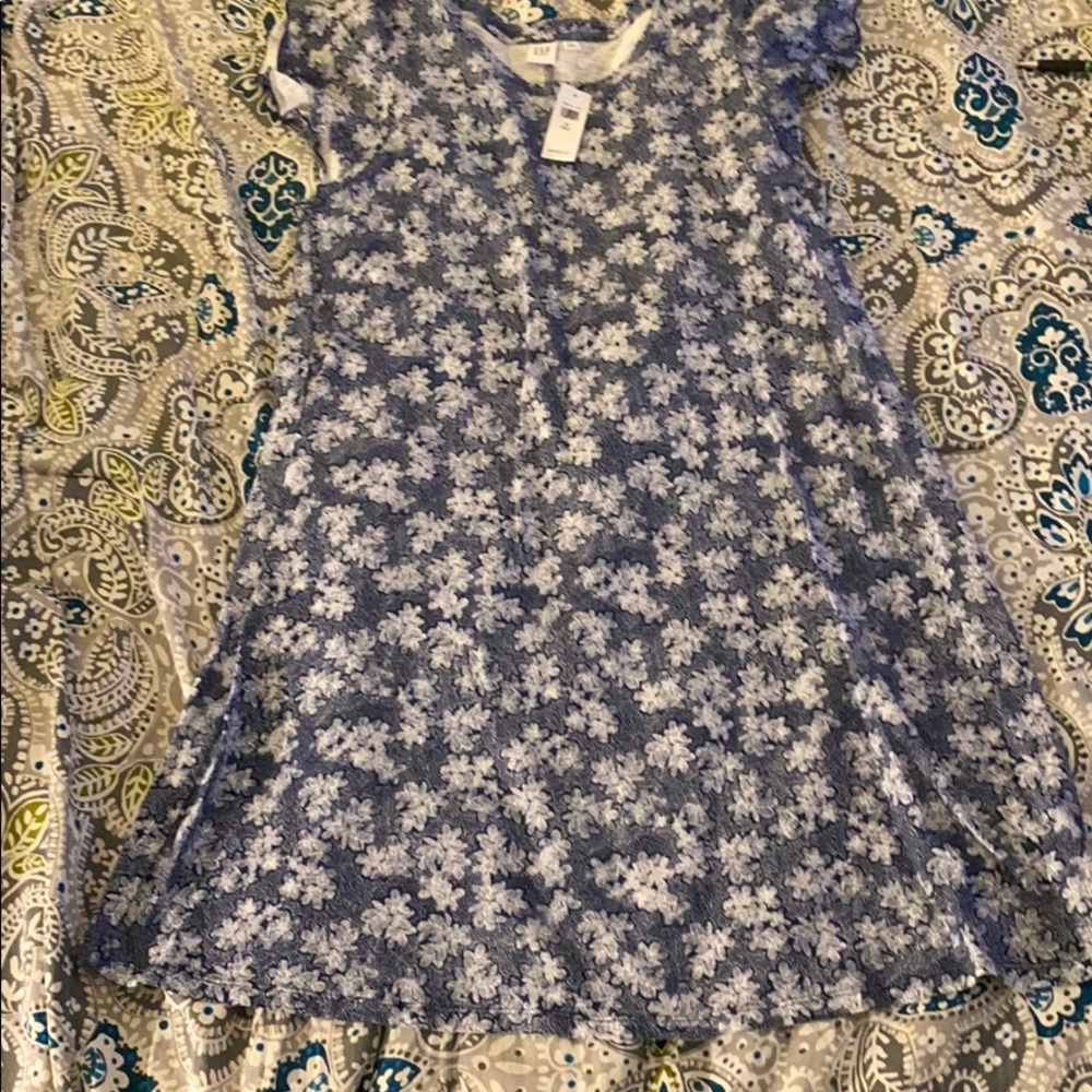 Blue floral dress